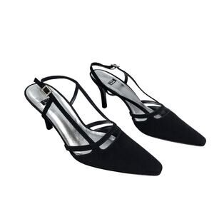 Stuart Weitzman Strappy Jeweled Pointed Toe Heel Size 8.5B